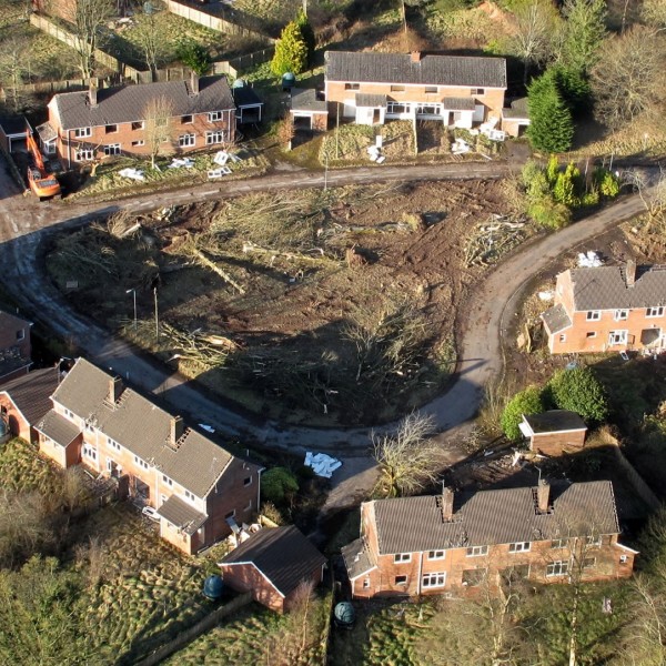 Aerial View of Outbuildings