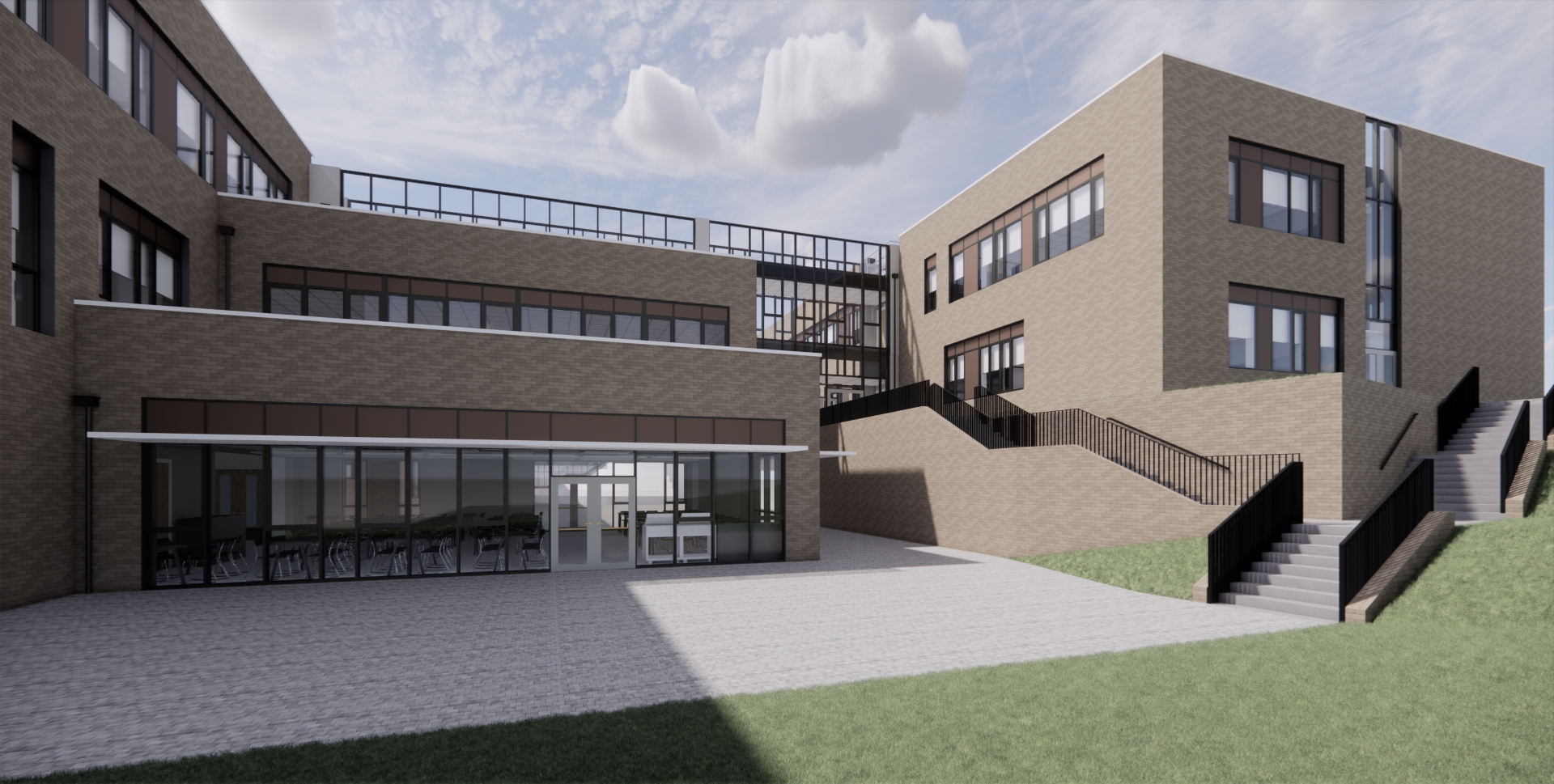 Omagh Academy Courtyard View